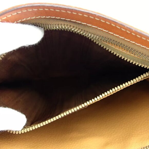 CELINE Clutch Bag Macadam Beige PVC x Leather Authentic USED T20587 - Picture 8 of 9